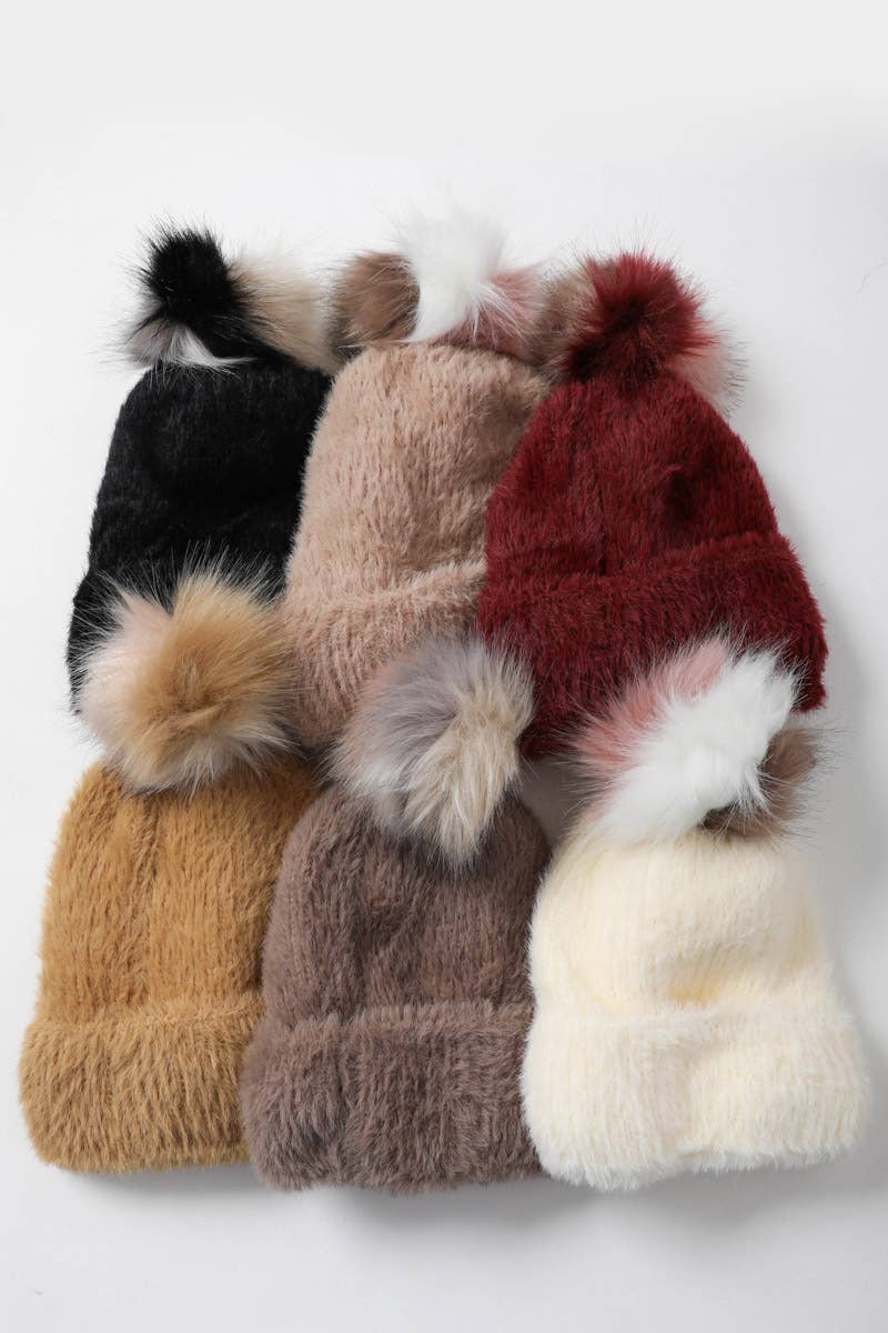 Ultra Soft Faux Mohair Beanie
