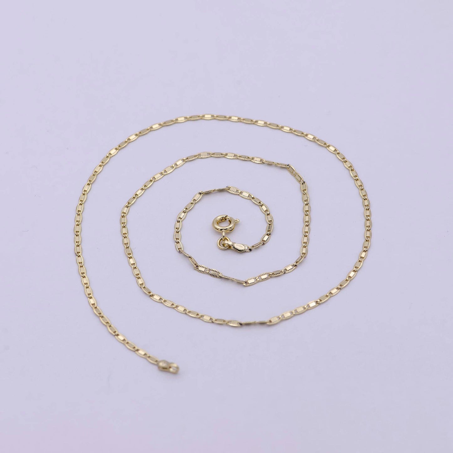 Mariner Anchor Link Chain Necklace 14k Gold Filled 1.7mm Necklace 18"