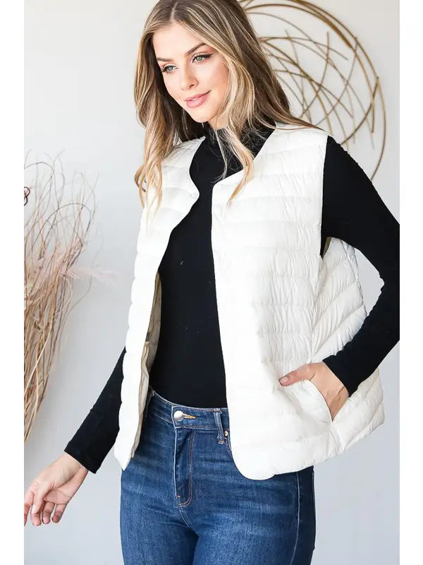 Puffer Vest with Snaps