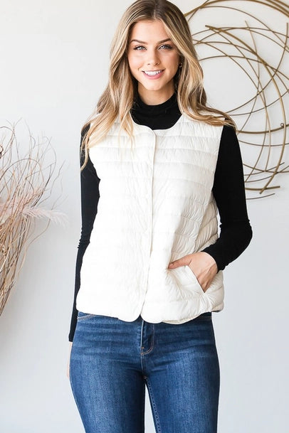 Puffer Vest with Snaps