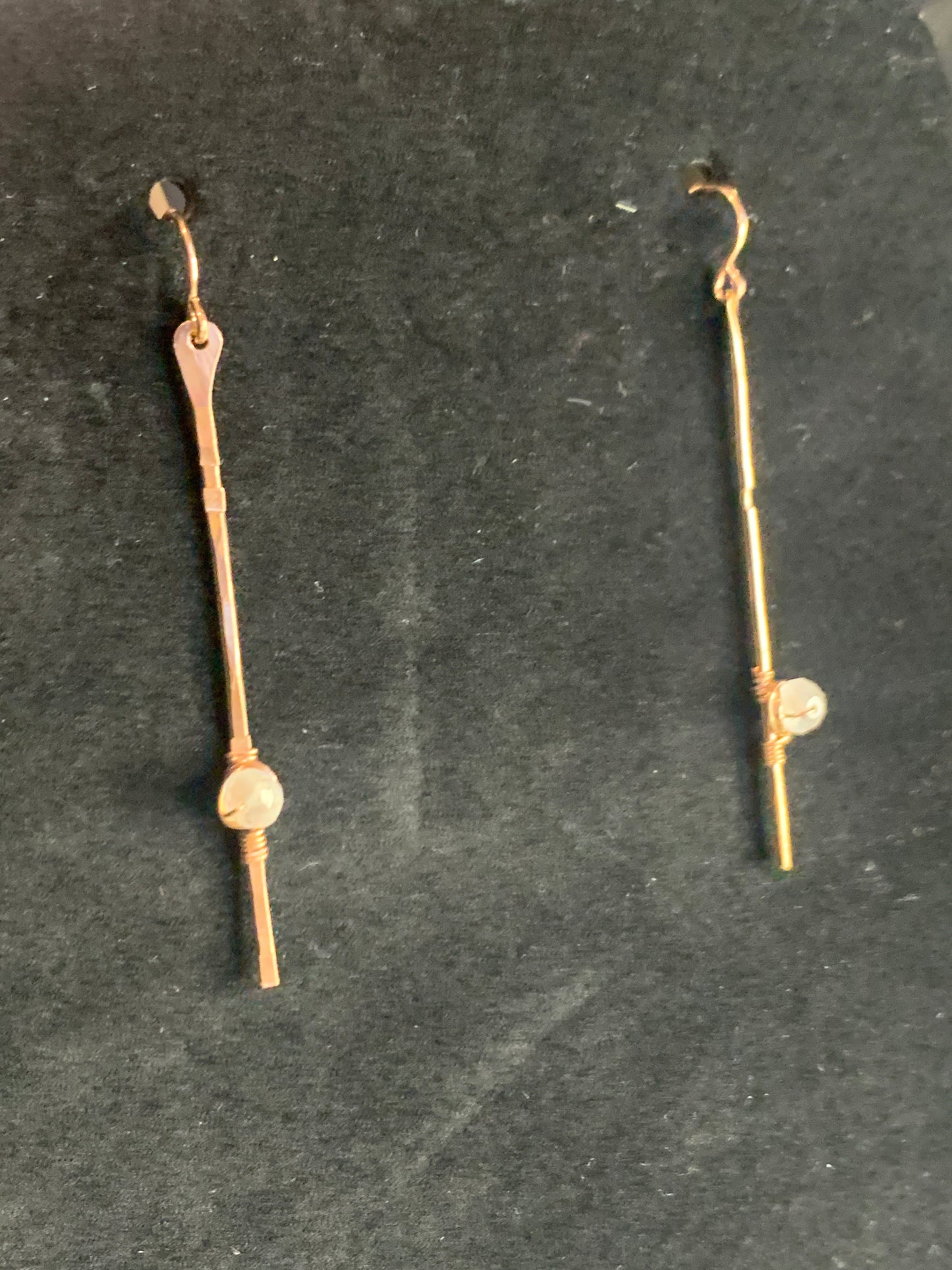 Rose Gold Sticks and Stones Earrings