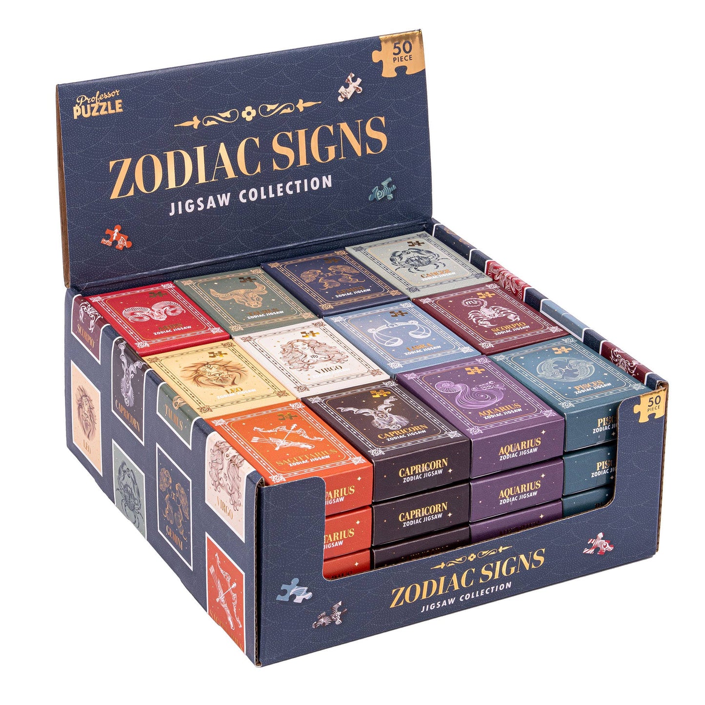 Professor Puzzle USA, Inc. - Zodiac Signs 50pc Jigsaws in Mixed CDU