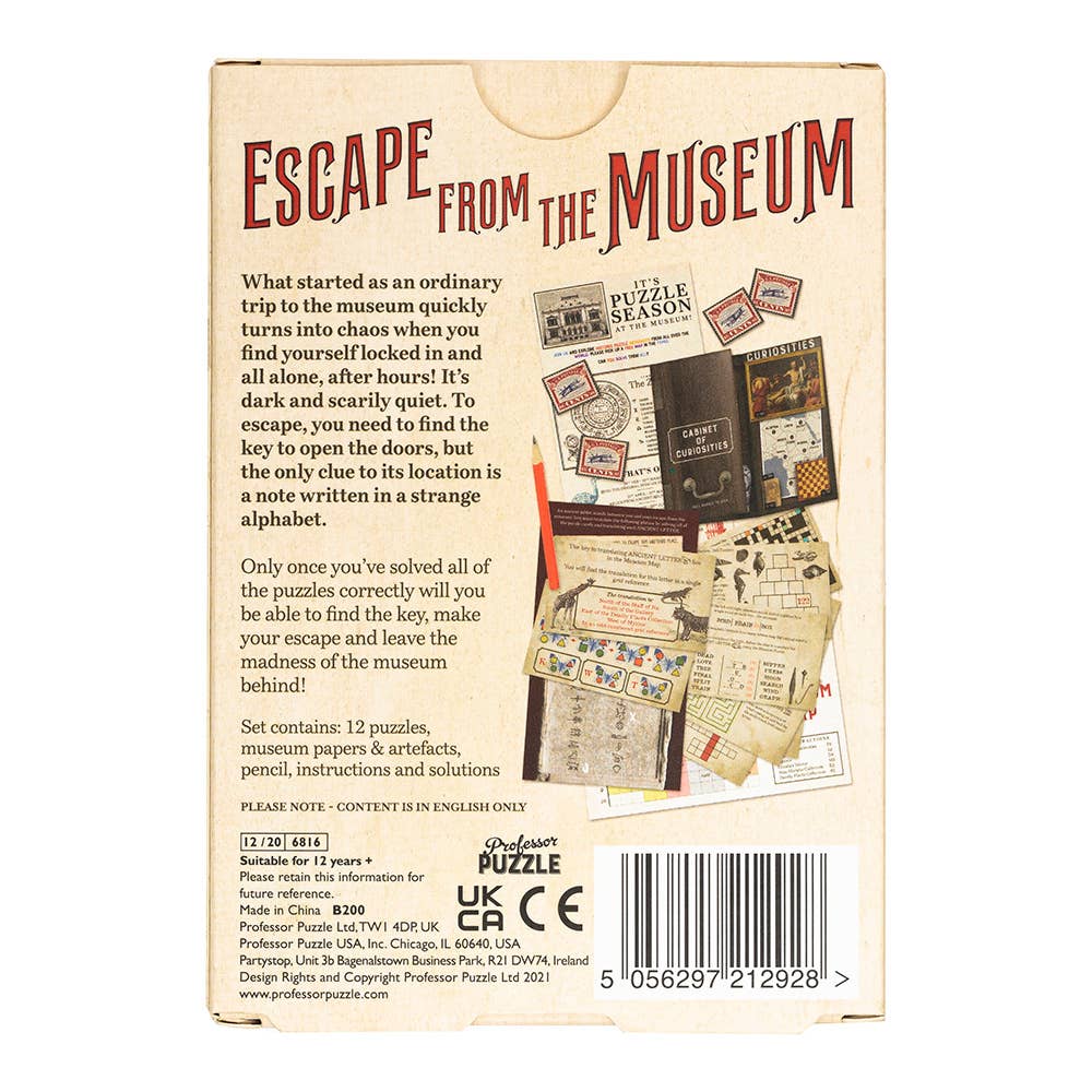 Professor Puzzle USA, Inc. - Mini Escape from the Museum Game