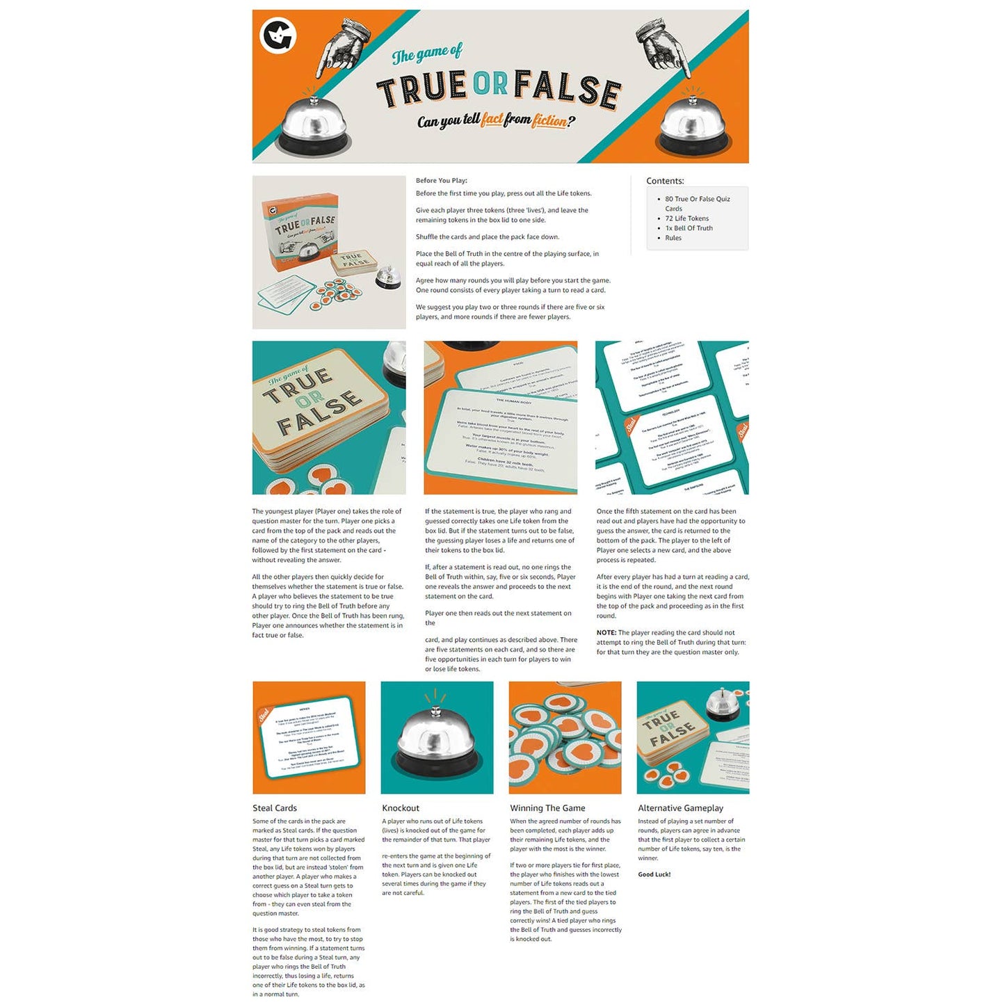Ginger Fox USA - True or False Game