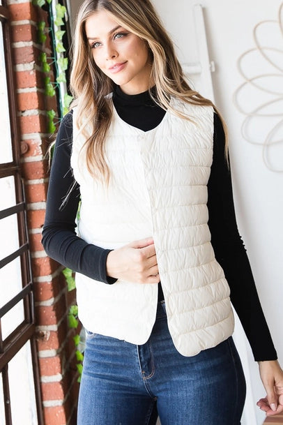 Puffer Vest with Snaps