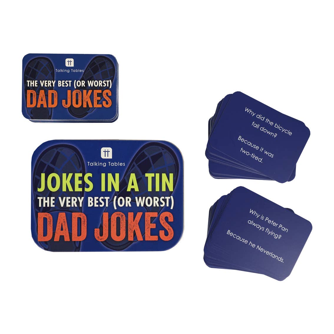 Talking Tables USA - Dad Jokes in a Tin | 100 Cards |Stocking Stuffe
