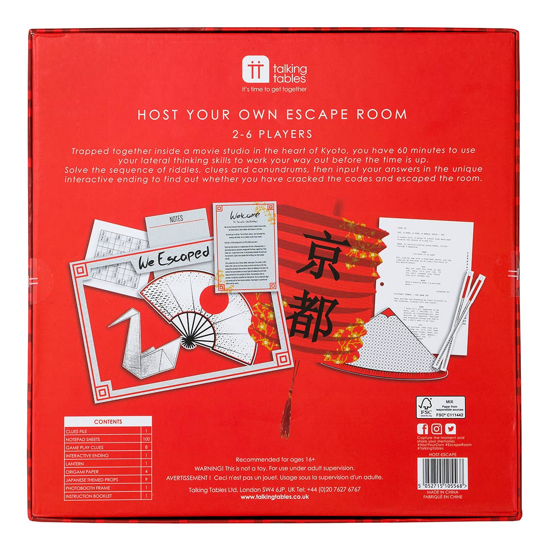 Talking Tables USA - Tokyo Escape Room Game | Clue Solving Interactive Game