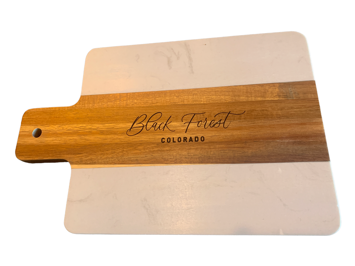 Saved by Grace Co. - Custom Marble and Acacia Wood Serving / Charcuterie Board