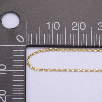 Cable Chain 18 Inch Layering Necklace 14K Gold Filled 1mm Links