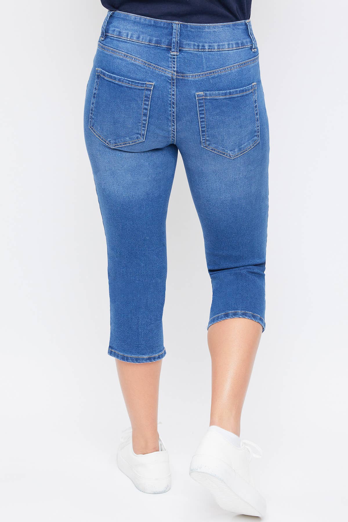 Missy 2 Button Slim Stretch Capri Jean