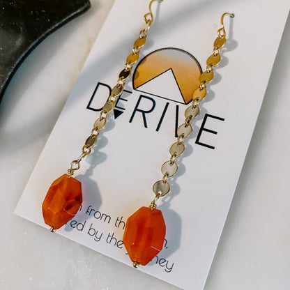 Derive Jewelry - Sand Dollar Carnelian Earrings