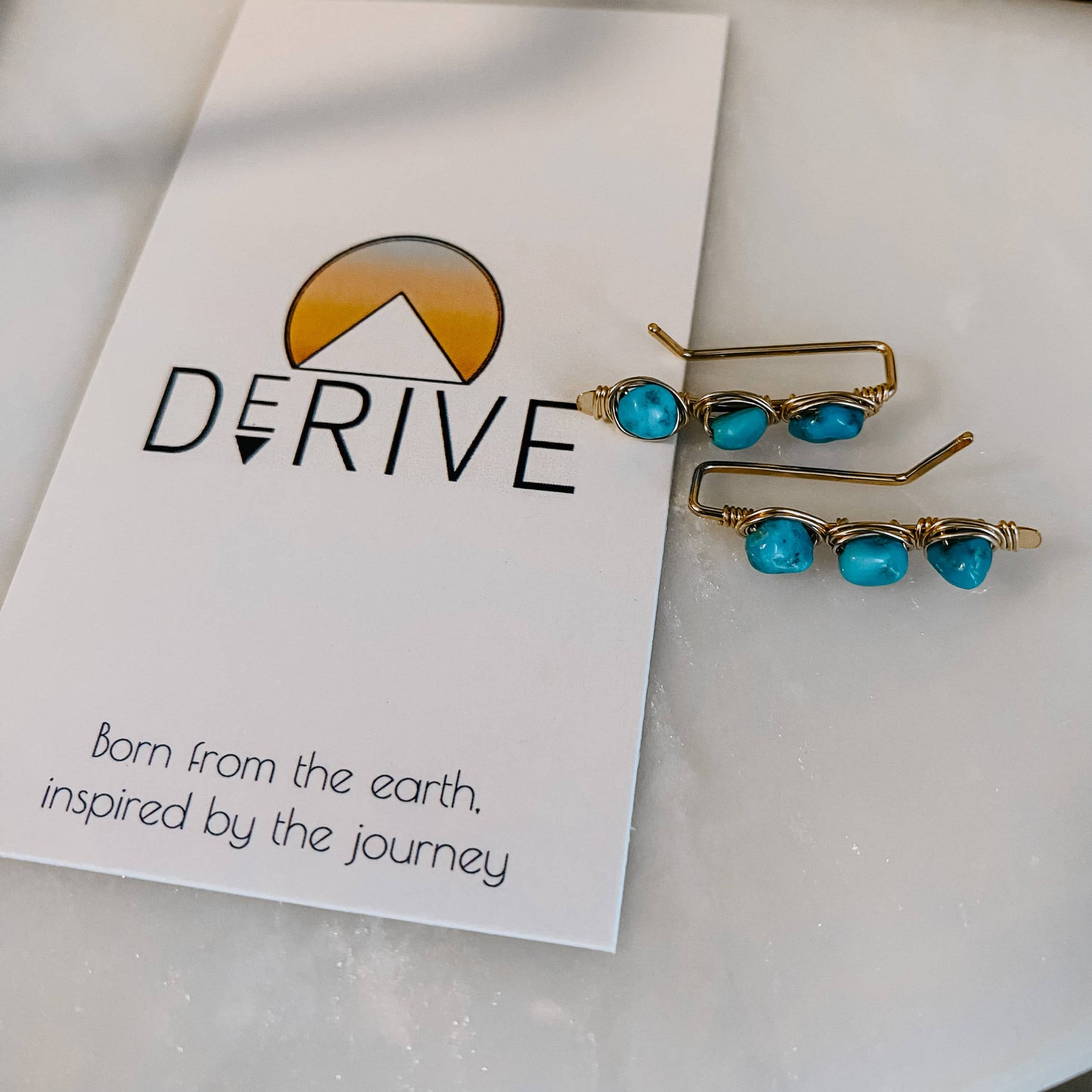 Derive Jewelry - Kingman Turquoise Ear Climbers