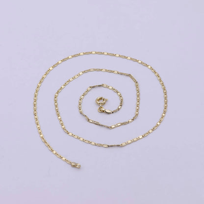 Mariner Anchor Link Chain Necklace 14k Gold Filled 1.7mm Necklace 18"