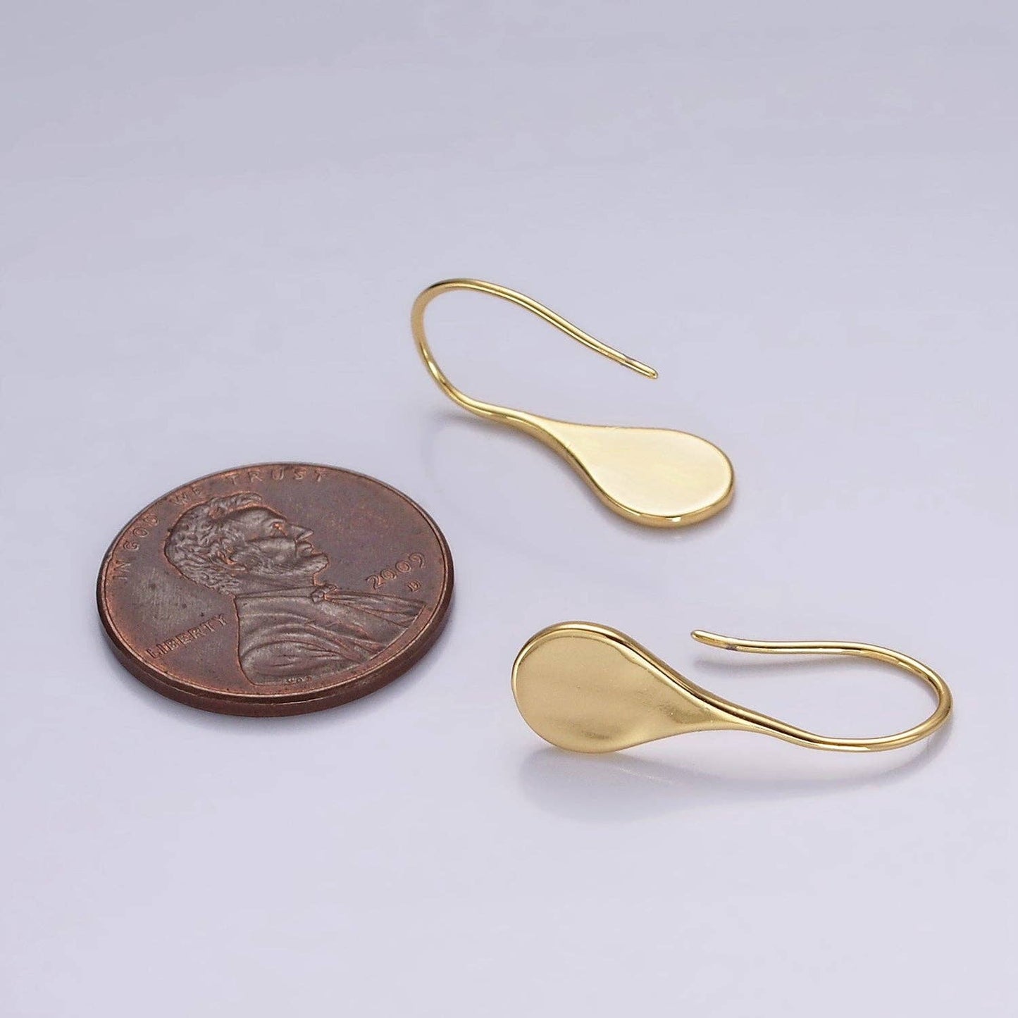 Teardrop Minimalist French Hook Earrings 14K Gold Filled