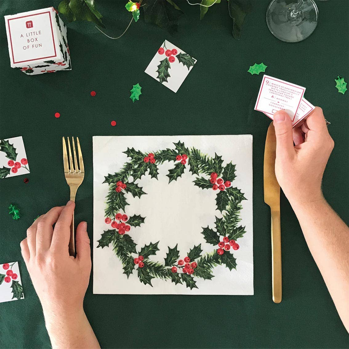 Talking Tables - Botanical Christmas Trivia Game | Stocking Stuffer Gift