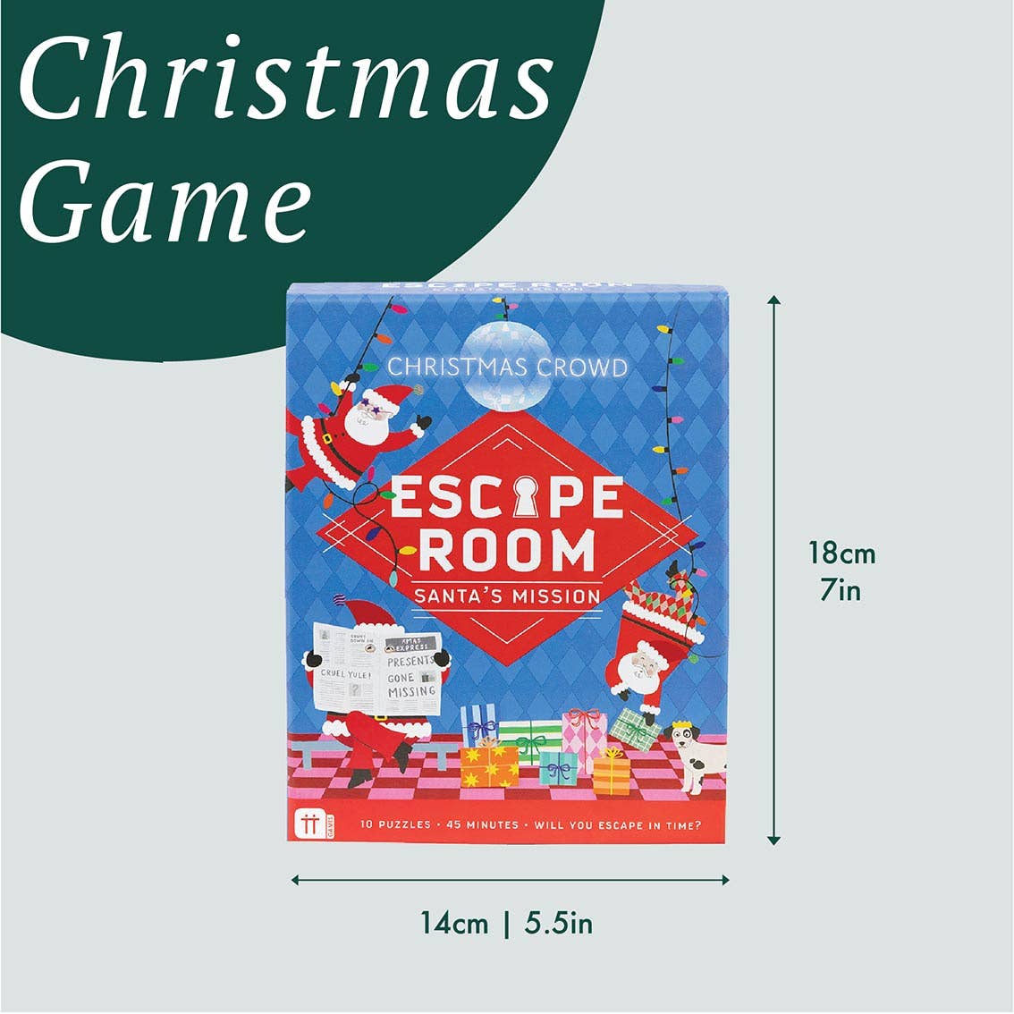 Talking Tables USA - Home, Birthday, Games & Seasonal Decor - Christmas Escape Room - Santa Edition | Christmas Game |