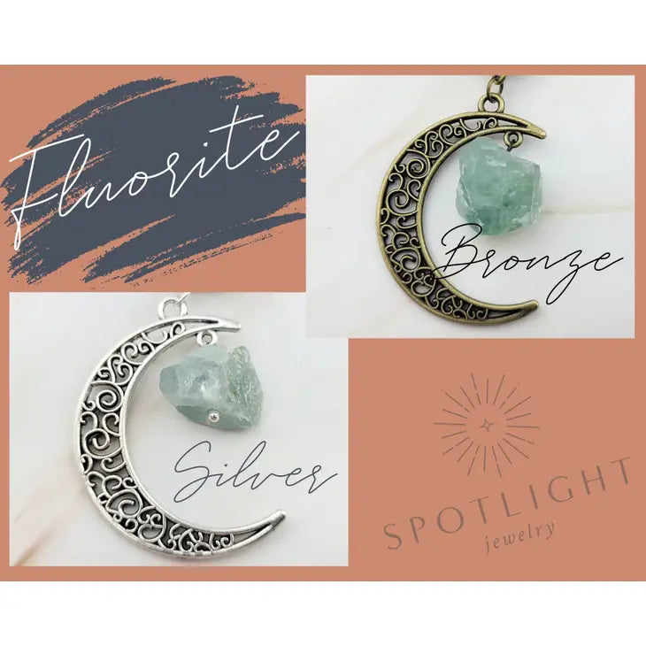 SpotLight Jewelry - Book Lover Gift Idea - Moon Bookmark - Gemstone Bookmarks