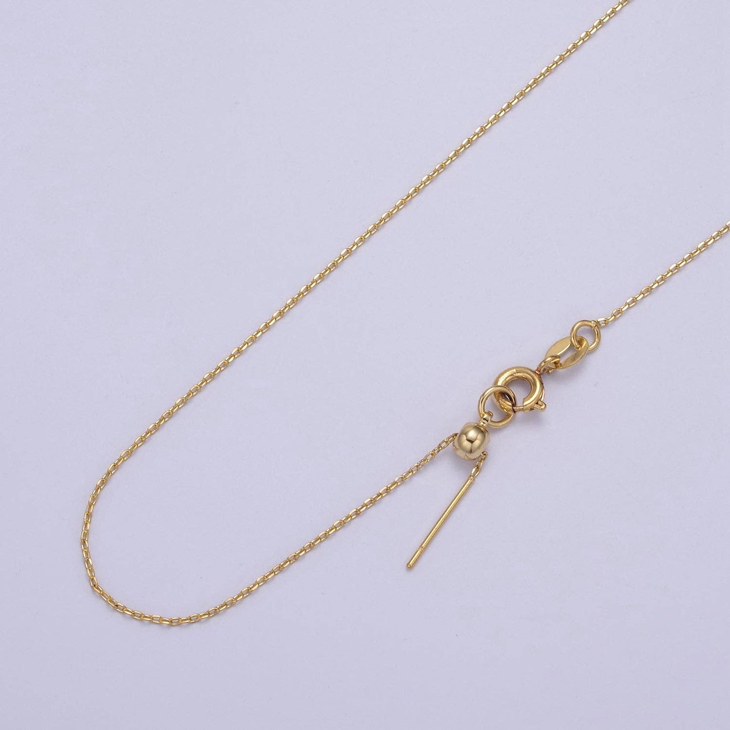Cable Chain 18 Inch Layering Necklace 14K Gold Filled 1mm Links