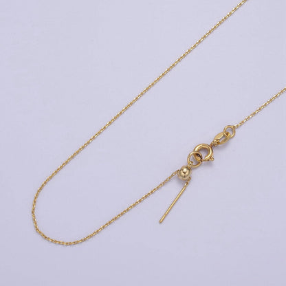 Cable Chain 18 Inch Layering Necklace 14K Gold Filled 1mm Links