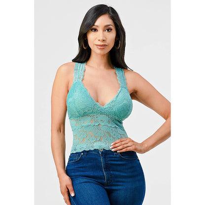 Crop Lace Halter Bralette