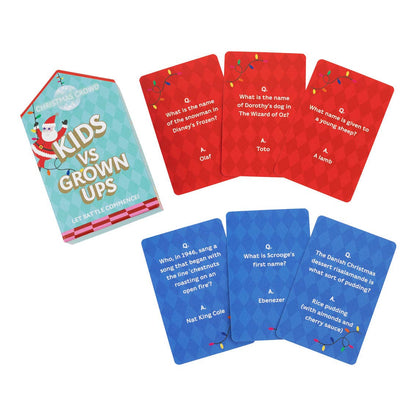 Talking Tables USA - Home, Birthday, Games & Seasonal Decor - Santa Kids vs Grown Ups Family Game - 8 Pack Display | Christmas Game |
