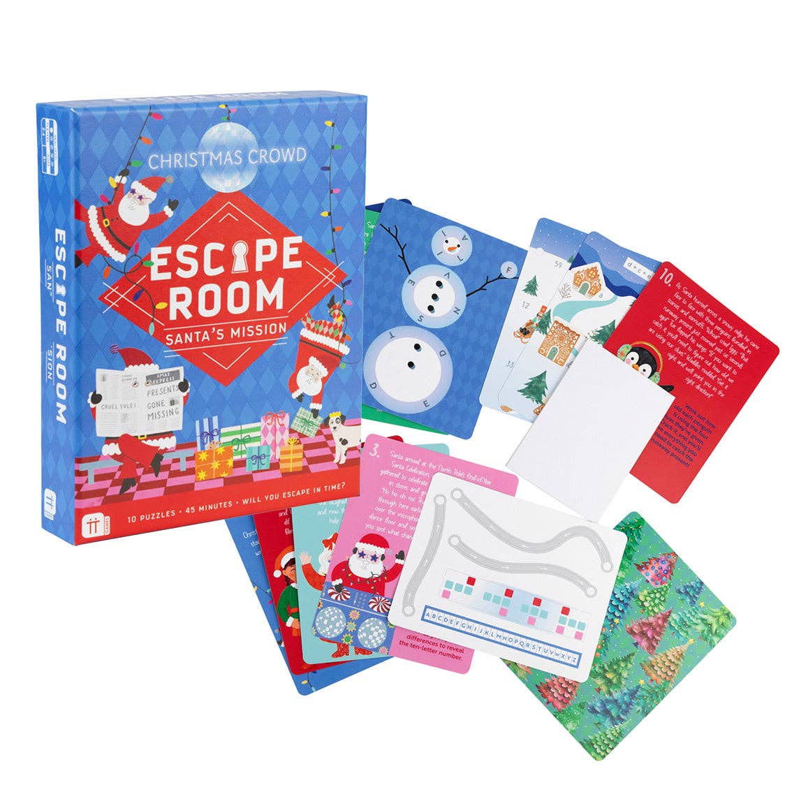 Talking Tables USA - Home, Birthday, Games & Seasonal Decor - Christmas Escape Room - Santa Edition | Christmas Game |