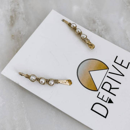 Derive Jewelry - Pearl Ear Climbers