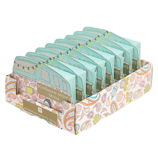 Talking Tables USA - Home, Birthday, Games & Seasonal Decor - Campervan Trivia Game - 8 Pack Display | Everyday Games |