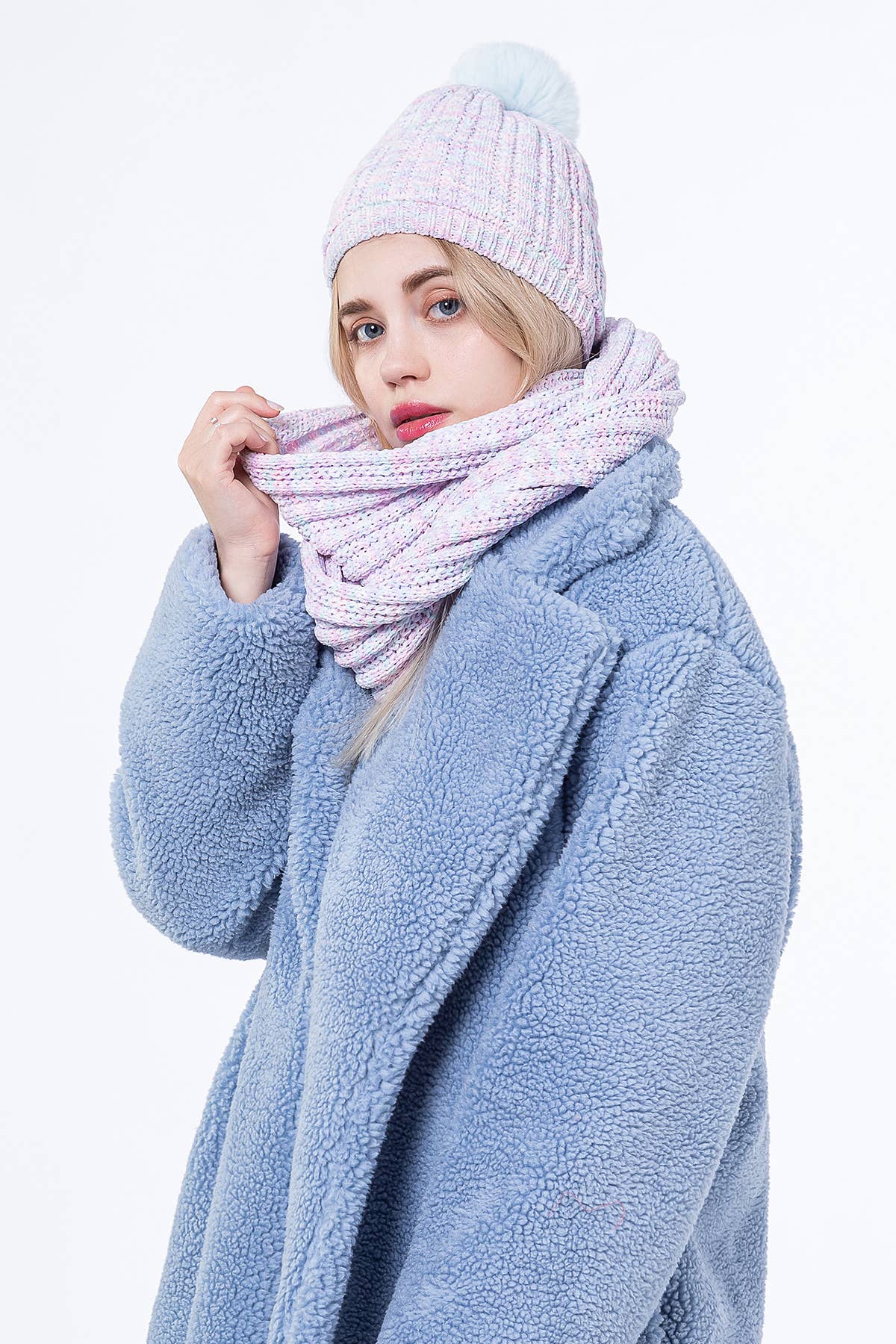 Betty Chenille Beanie and Scarf Set