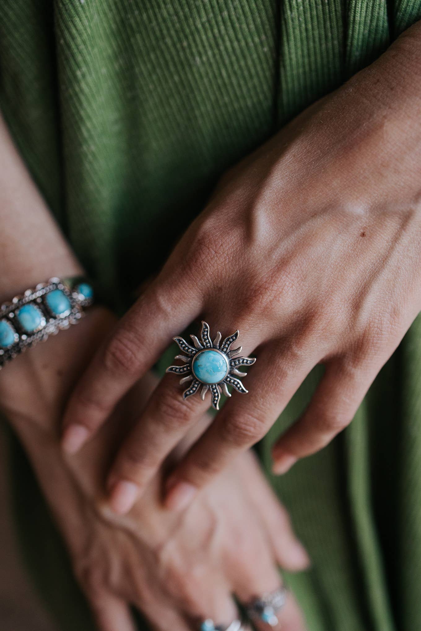 Sunburst Turquoise Ring