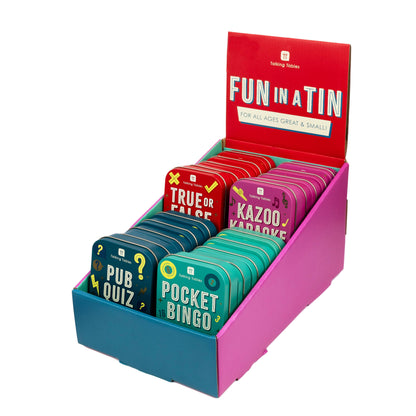 Talking Tables USA - Fun in a Tin Travel Games | Stocking Stuffer  | Card Game
