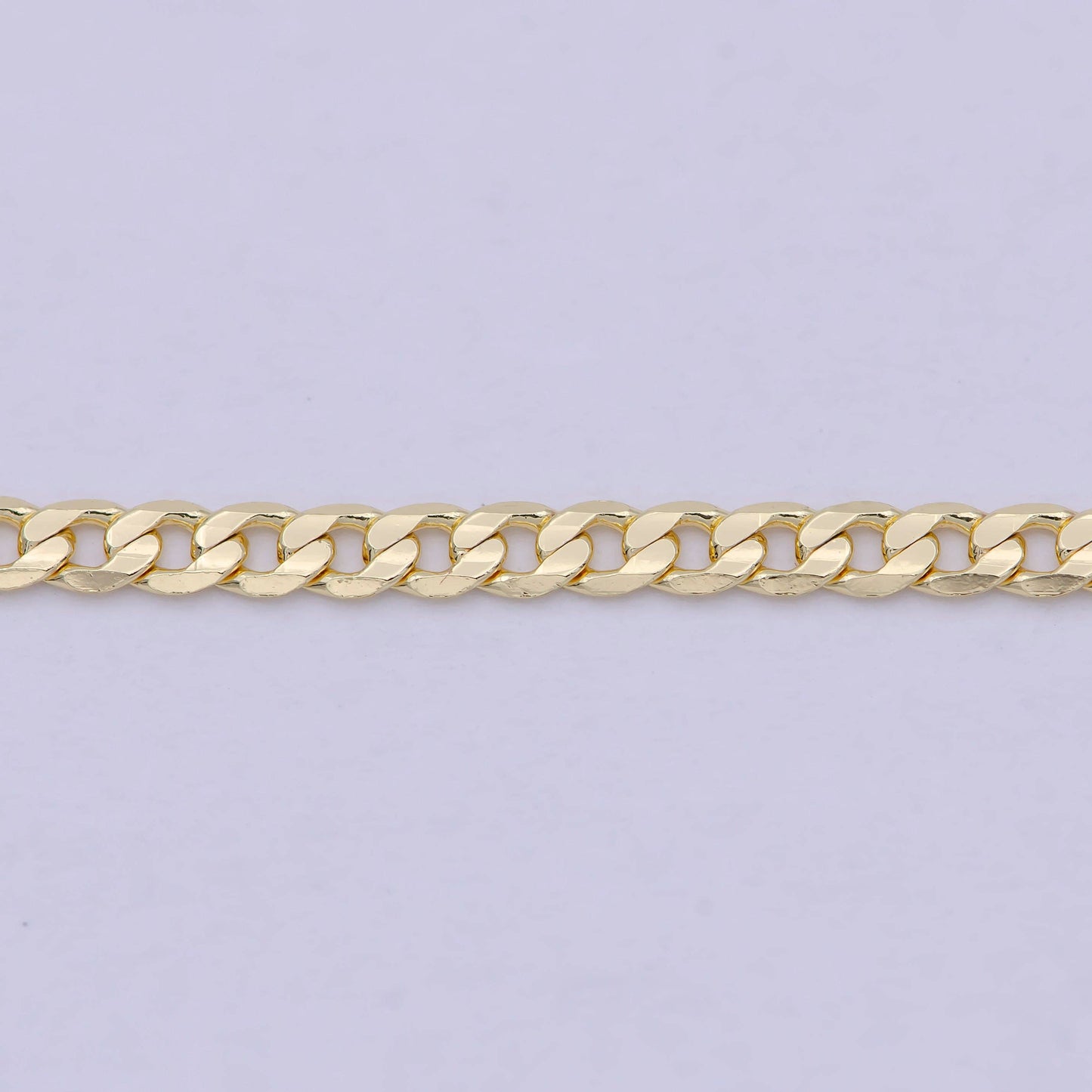 Curb Chain Necklace 17" Dainty 2.2mm Link Necklace 18K Gold Filled