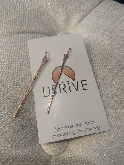 Rose Gold Stick Earrings