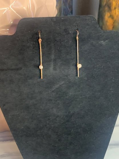 Rose Gold Sticks and Stones Earrings