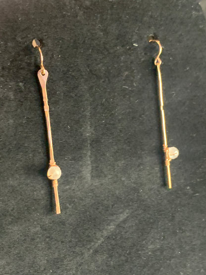 Rose Gold Sticks and Stones Earrings