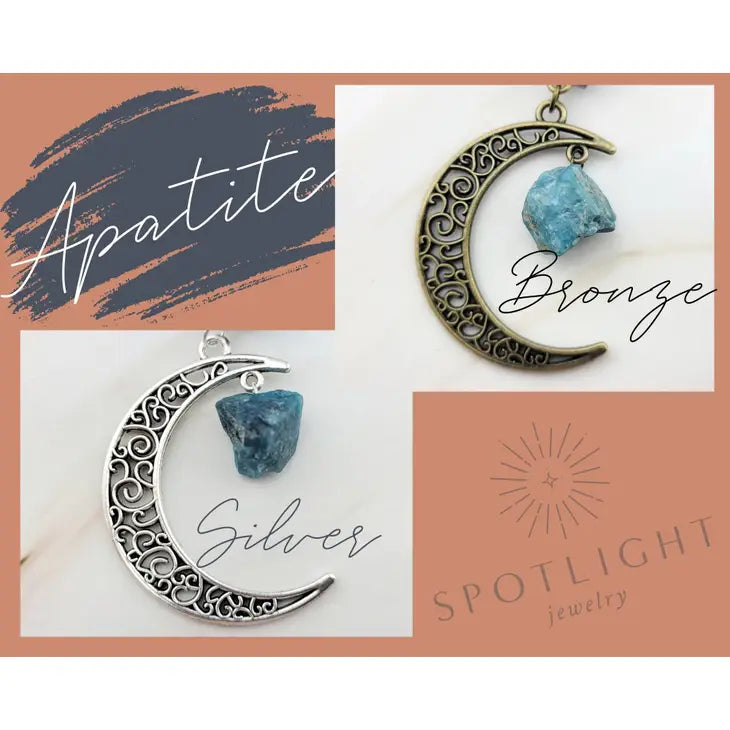 SpotLight Jewelry - Book Lover Gift Idea - Moon Bookmark - Gemstone Bookmarks