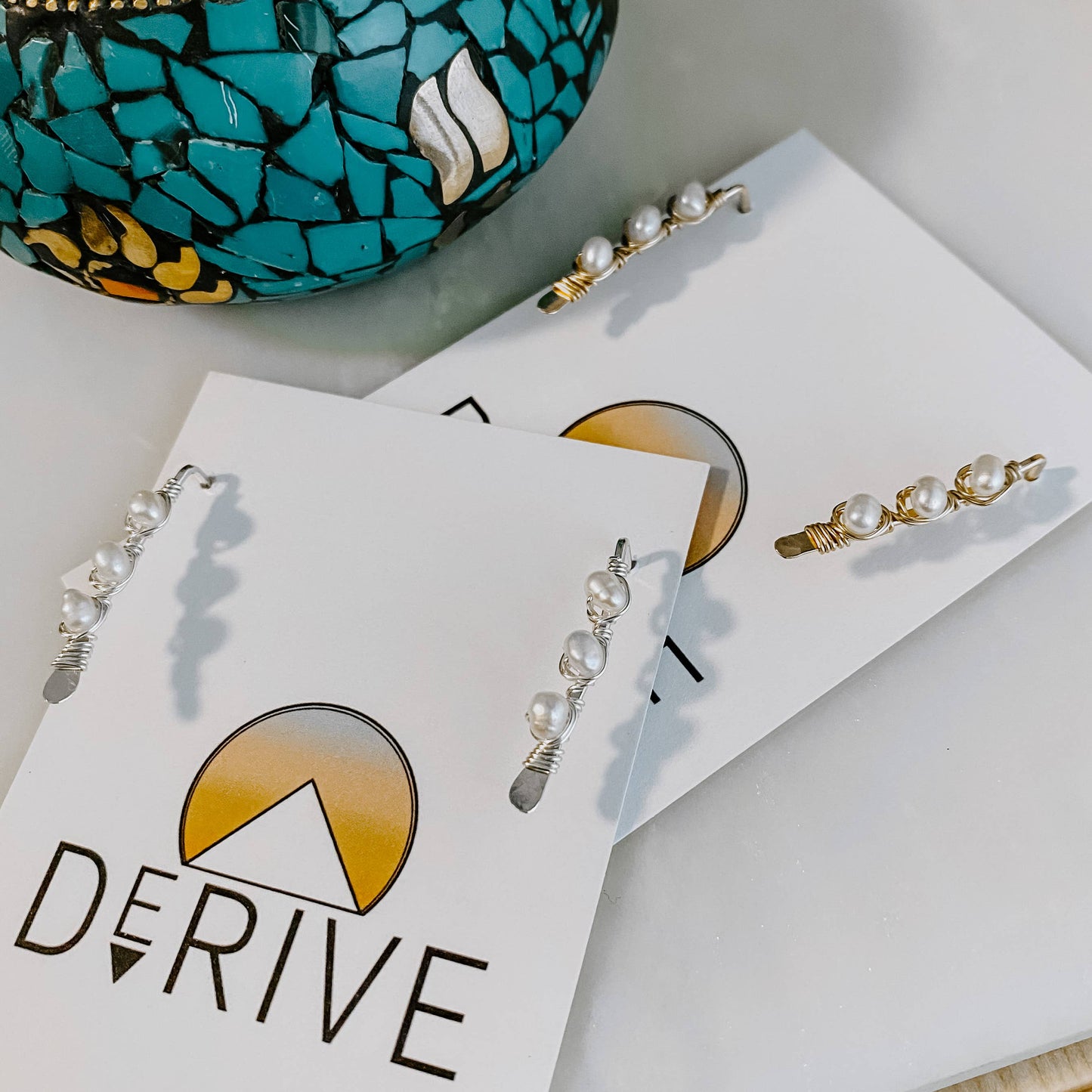 Derive Jewelry - Pearl Ear Climbers