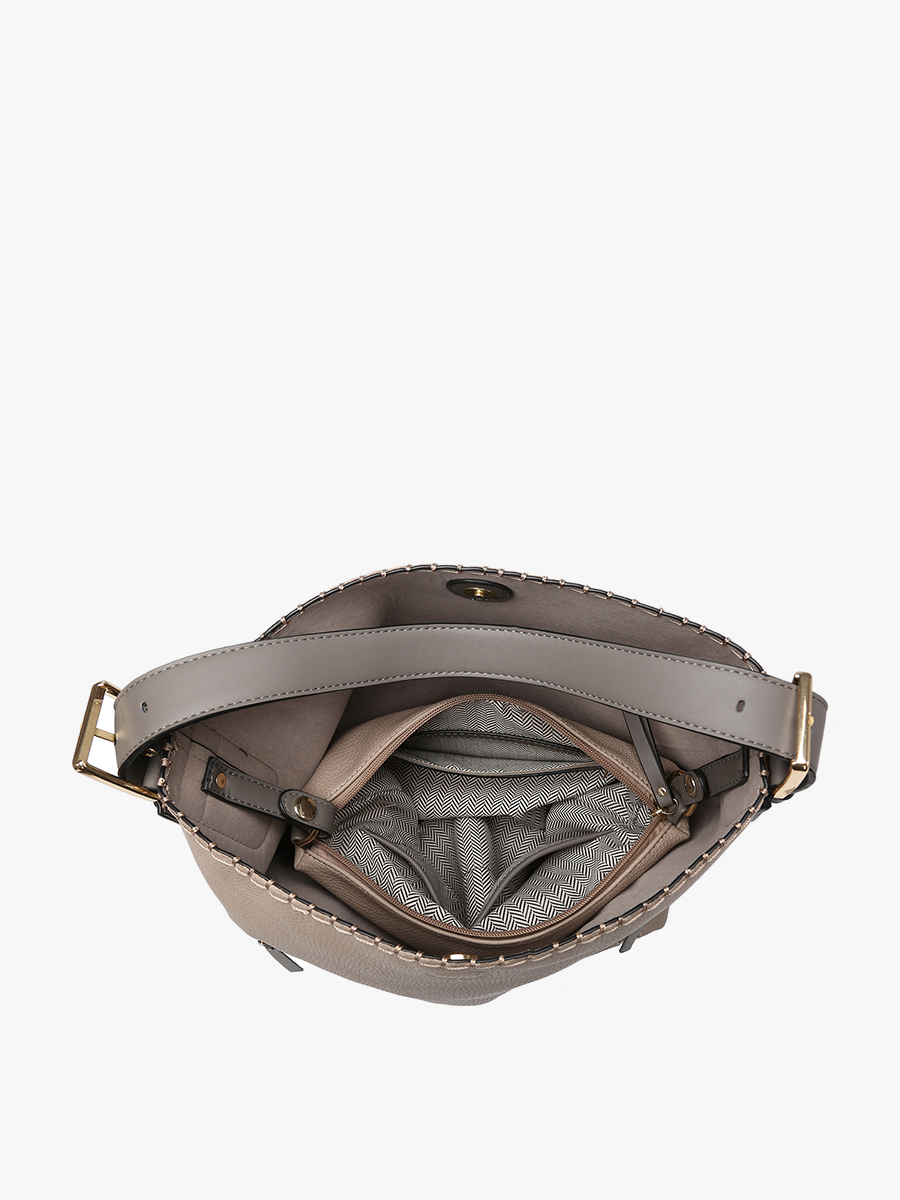 Alexa 2-in-1 Hobo Bag w/Dual Zip Compartments