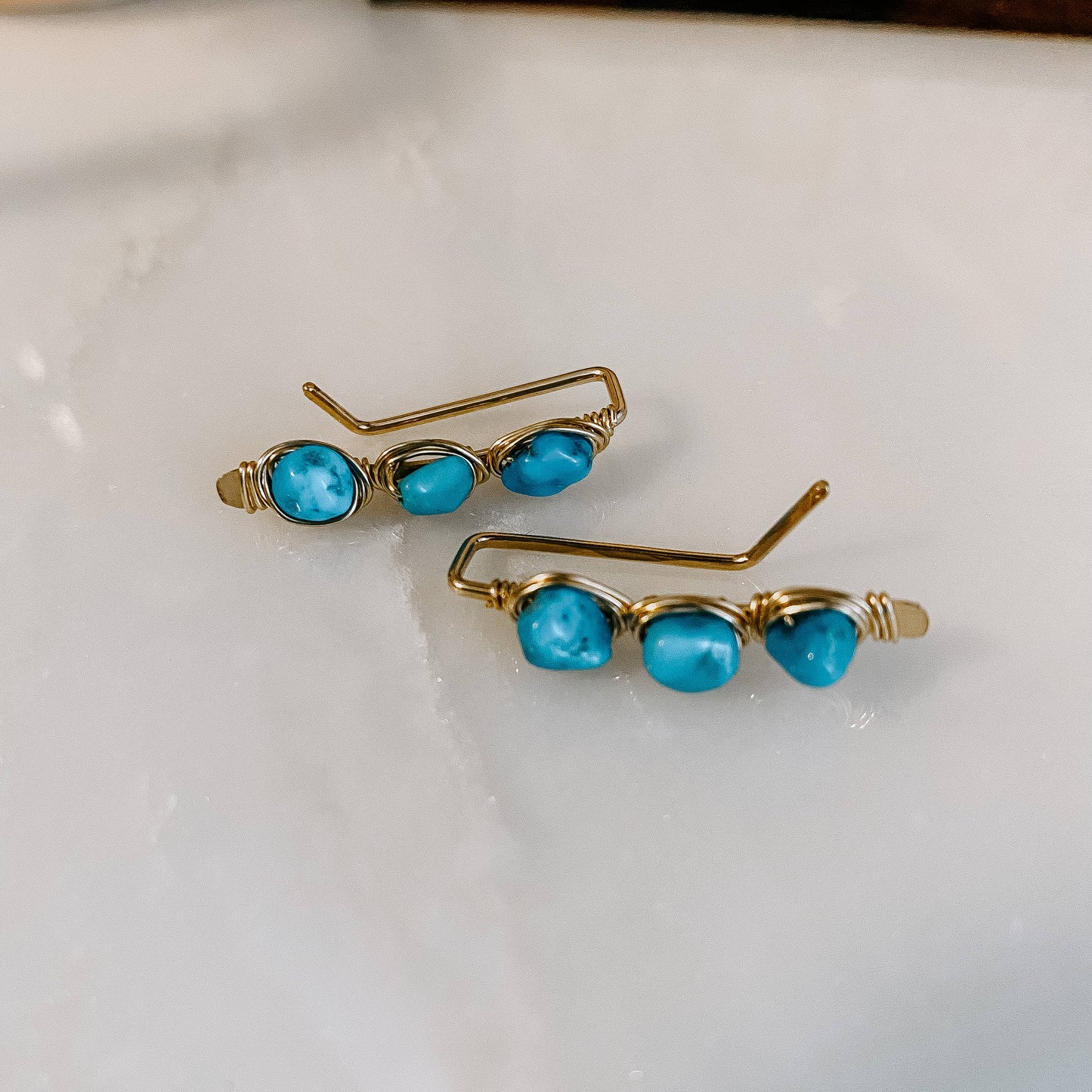 Derive Jewelry - Kingman Turquoise Ear Climbers