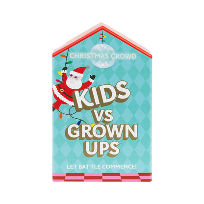 Talking Tables USA - Home, Birthday, Games & Seasonal Decor - Santa Kids vs Grown Ups Family Game - 8 Pack Display | Christmas Game |