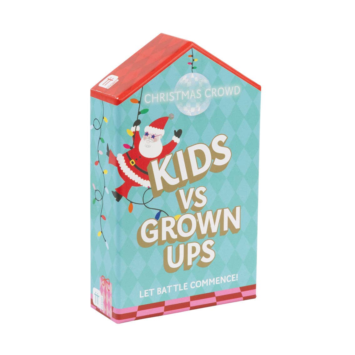 Talking Tables USA - Home, Birthday, Games & Seasonal Decor - Santa Kids vs Grown Ups Family Game - 8 Pack Display | Christmas Game |