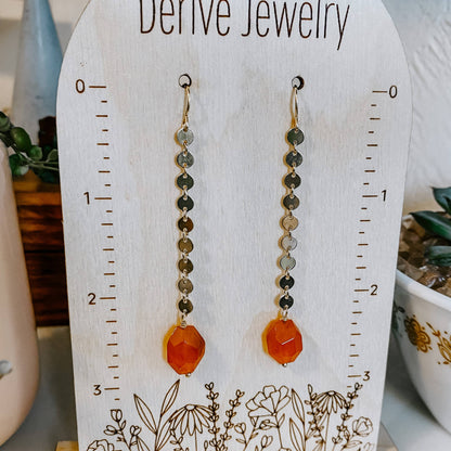 Derive Jewelry - Sand Dollar Carnelian Earrings