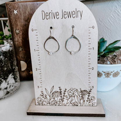 Derive Jewelry - Organic Mini Herkimer Hoop Earrings