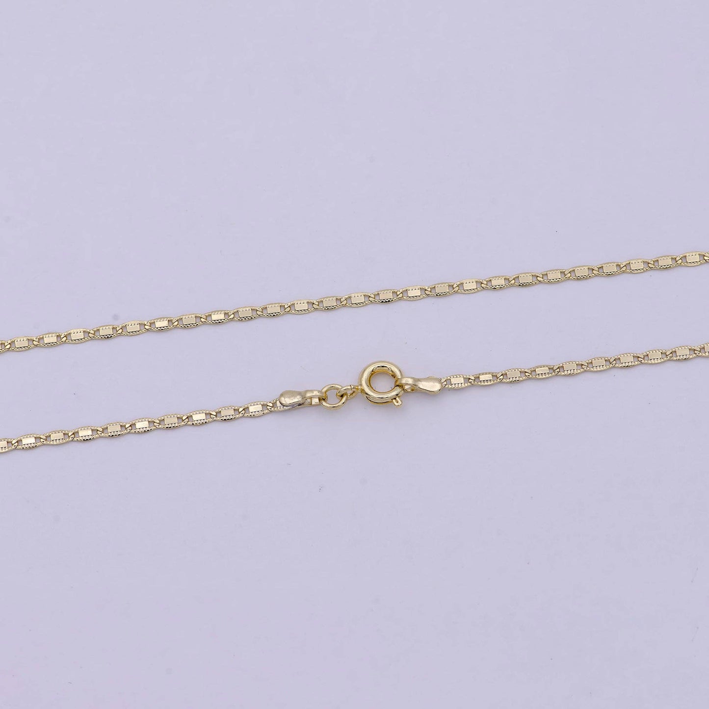 Mariner Anchor Link Chain Necklace 14k Gold Filled 1.7mm Necklace 18"