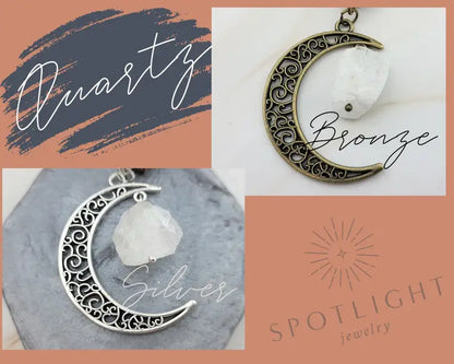 SpotLight Jewelry - Book Lover Gift Idea - Moon Bookmark - Gemstone Bookmarks