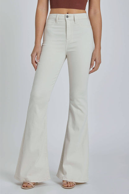 Cello Jeans - Off White Slim Fit Flare Jeans