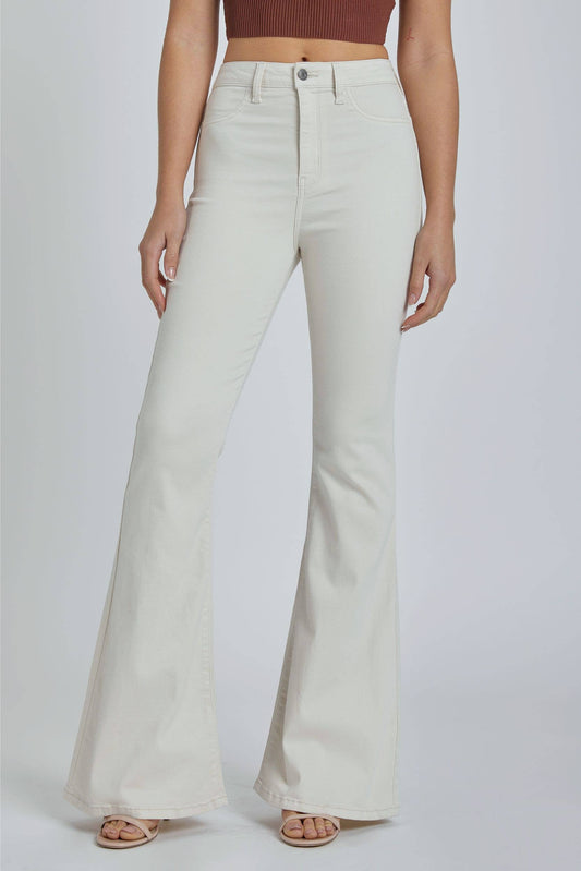 Cello Jeans - Off White Slim Fit Flare Jeans