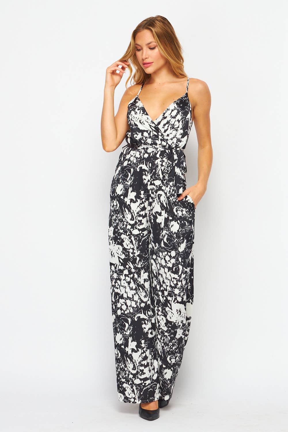 SURPLICE JUMPSUIT