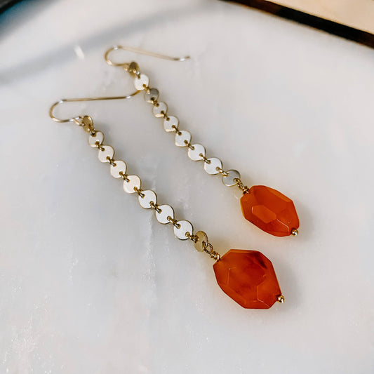 Derive Jewelry - Sand Dollar Carnelian Earrings