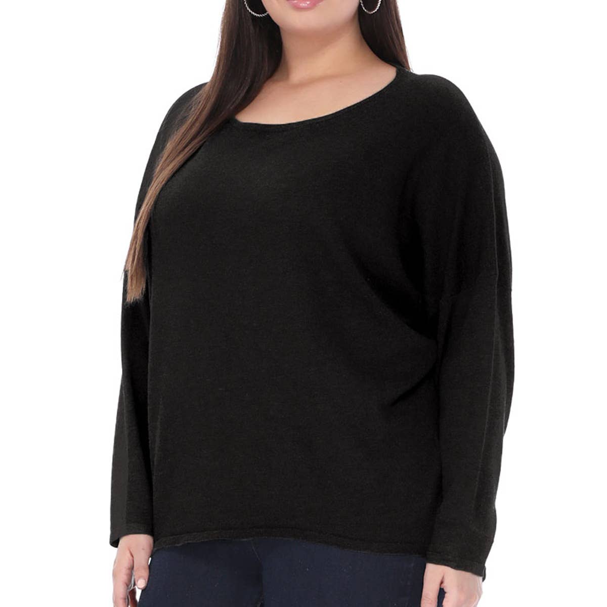 Dolman High Low Tunic Sweater Top Plus Size - Taupe